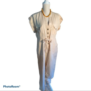 Patrons‎ of Peace Tan Shortsleeve Pant Romper M